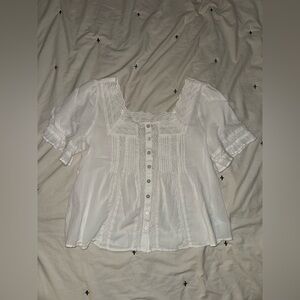 American Eagle Lace Trim Blouse